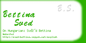 bettina sved business card